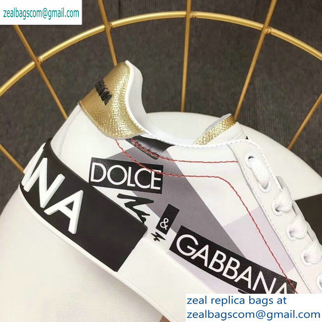Dolce  &  Gabbana Embroidered Portofino Sneakers 08 2019